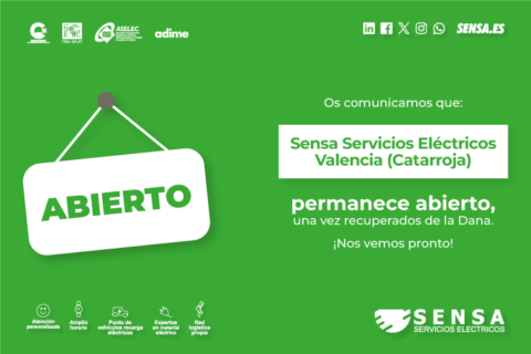 Sensa Servicios Eléctricos Valencia permanece abierto al público