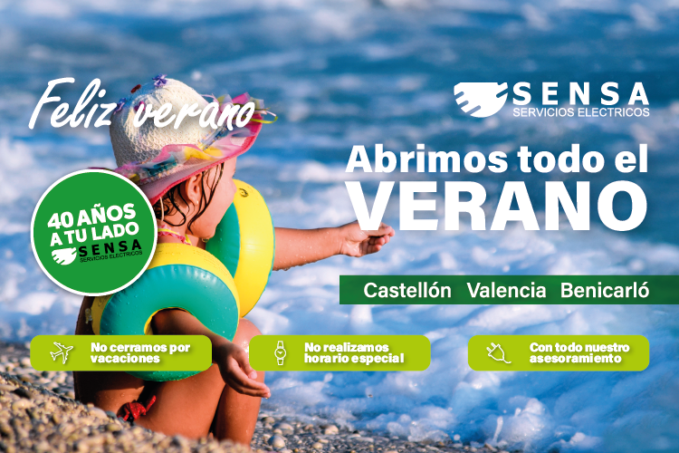 Sensa Servicios Eléctricos permanecerá abierto durante todo el verano